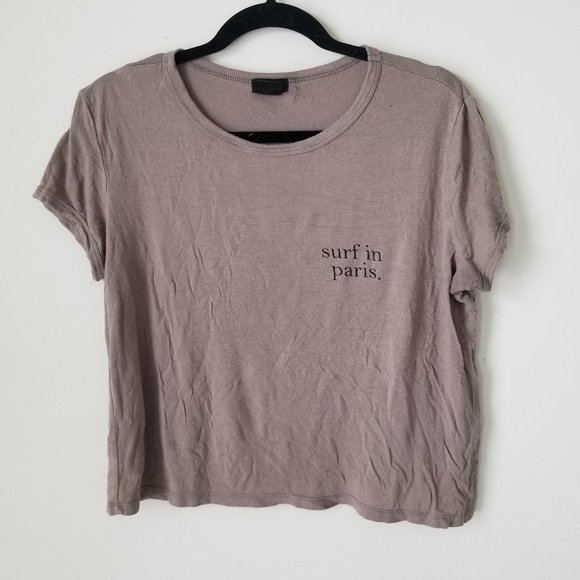 Wet Seal Tops - 💥Wet Seal Surf in Paris Tan Crop Top